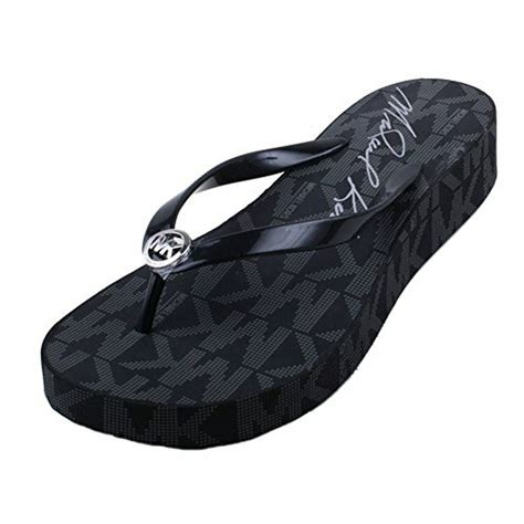 womens flip flops michael kors|michael kors sandals size 12.